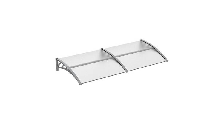 Outsunny Aluminium UV Resistant Garden Door Canopy Rain Shelter - Clear
