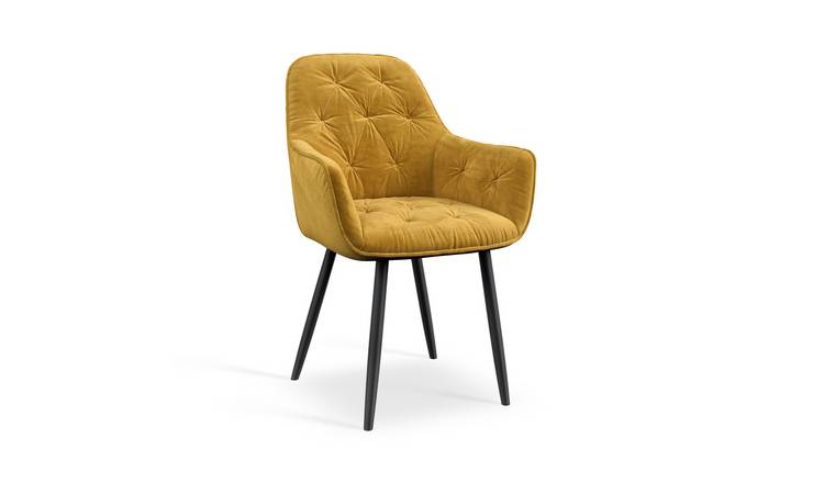 Furniture Online Anika Set Of 2 Velvet Dining Chair – Mustard