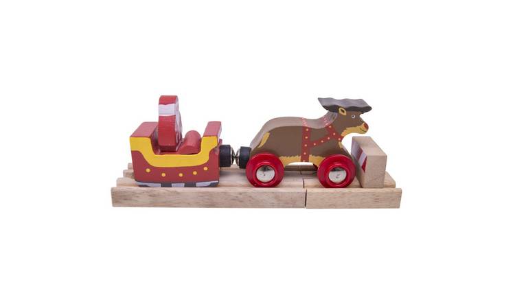 Bigjigs Rail Santa Sleigh with Reindeer - 3 Years +