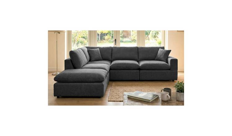 Artemis Home Cotleigh Reversible 5-Piece Modular Corner Sofa - Charcoal
