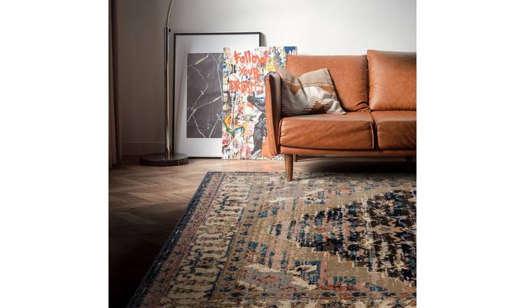 Mega Flooring Multi Traditional Bordered Rug - 120 x 170cm