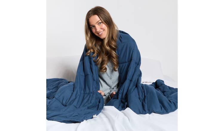 OHS Supersoft 4kg Weighted Blanket 125x150cm - Navy