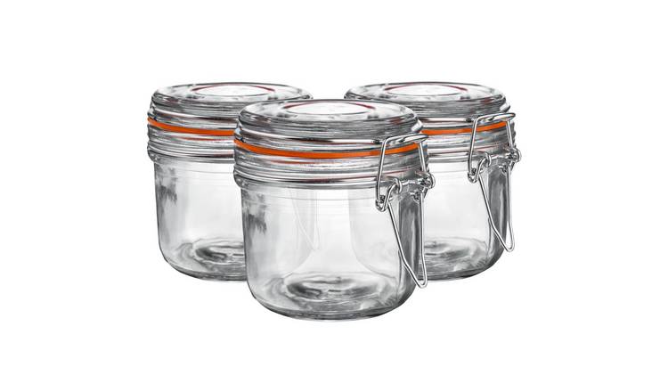 Argon Tableware Glass Storage Jars - Pack of 6