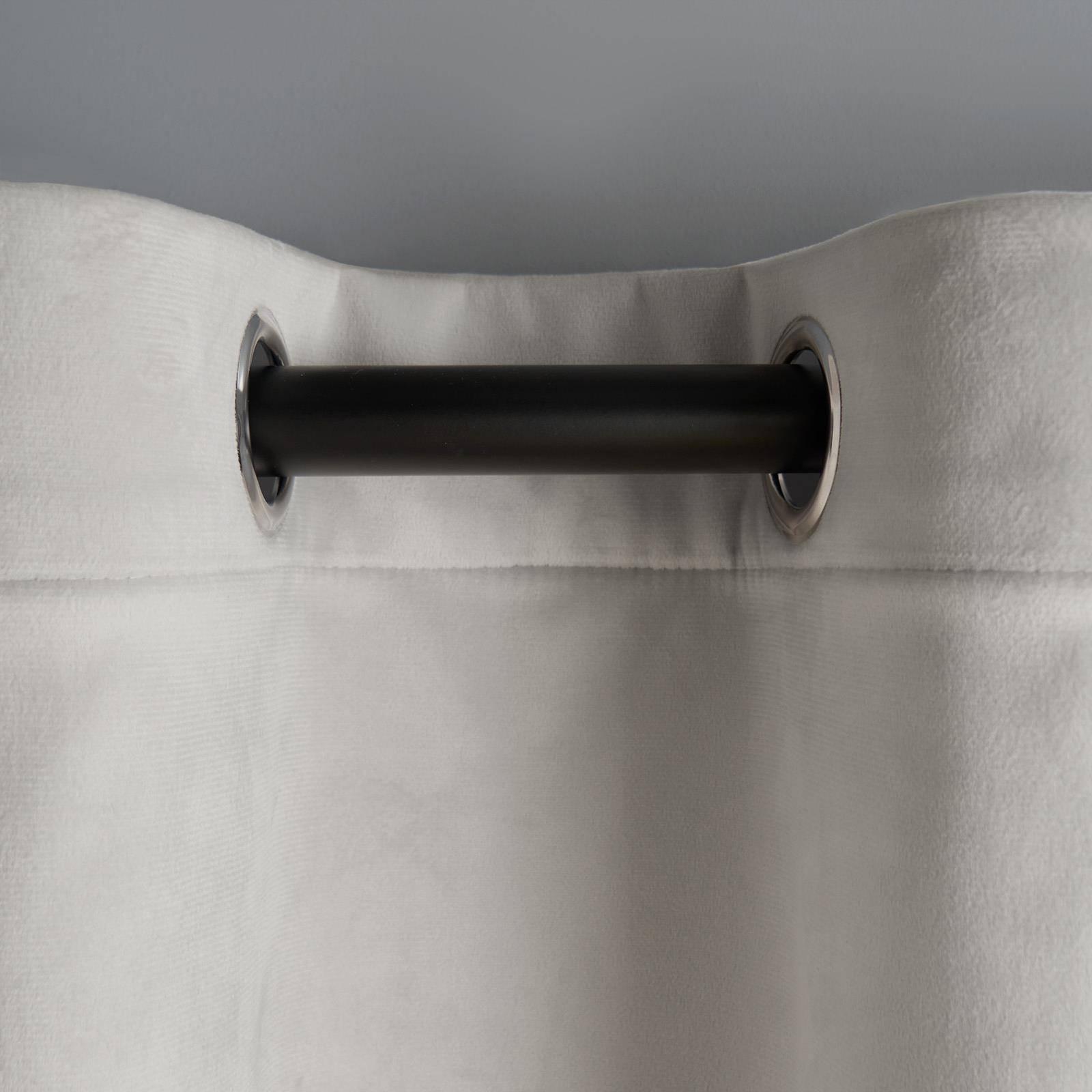 OHS Plain Thermal Velvet Curtains 168 x 229cm - Silver - Image 5