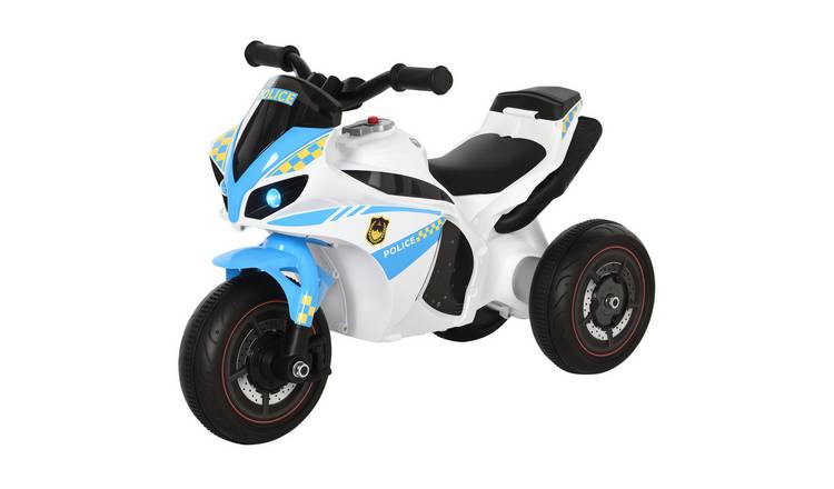 HOMCOM 3 Wheel Police Bike Music Lights Kids Ride On - Blue