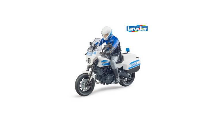 Bruder BWorld 1:16 Scrambler Ducati Police Motorbike and Policeman - Age 3+