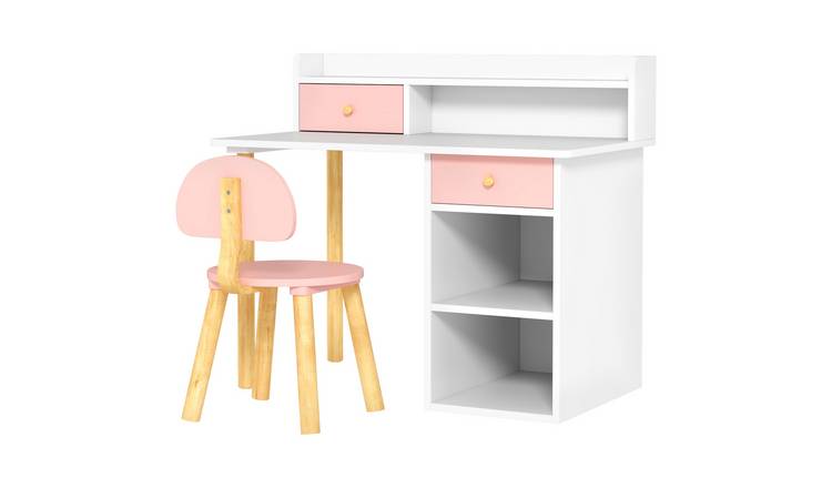 AIYAPLAY Storage Drawer for Kids Study Desk and Chair Set with Hutch - Pink