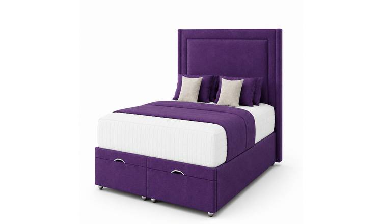 Comfy Deluxe Rio 3ft Single End Lift Ottoman Bed Set - Purple