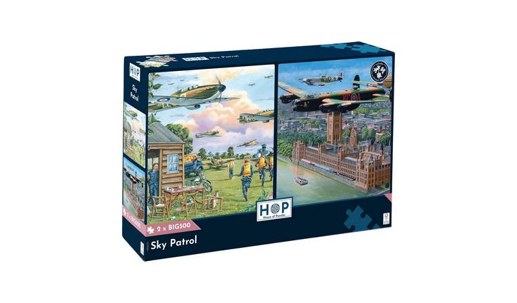 The House of Puzzles Sky Patrol - 2 x BIG 500 Piece Jigsaw Puzzles