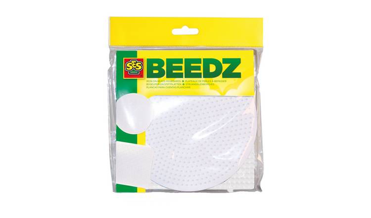 SES Creative Iron On Beads 2 Piece Pegboard Base - White