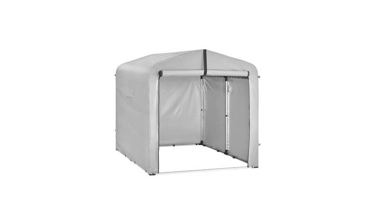 SoBuy 1 Roll-up Door Outdoor Storage Bike Shed - Grey