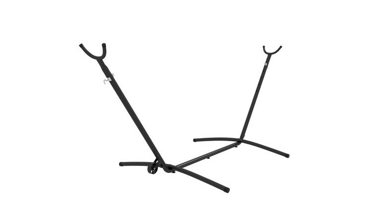 Outsunny Adjustable Hammock Stand with Carry Bag - Black