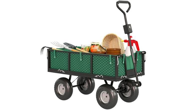Outsunny Heavy Duty Festival Trolley with Removable Liner - Green