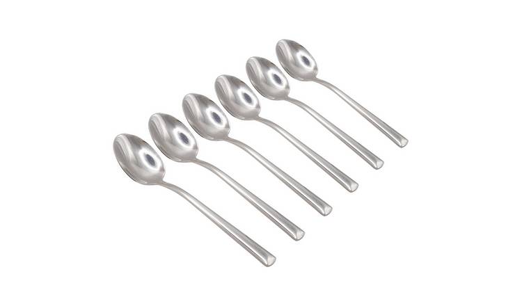 Argon Tableware Tondo Stainless Steel Teaspoons - Pack of 6