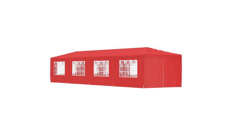 Walplus 1200 x 300 x 255 cm PE Steel Frame Garden Party Tent - Red