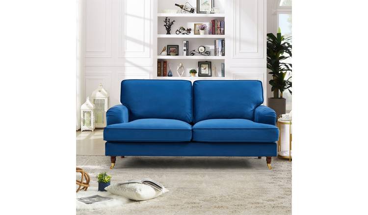 Artemis Home Woodbury 2 Seat Velvet Fabric Sofa - Blue