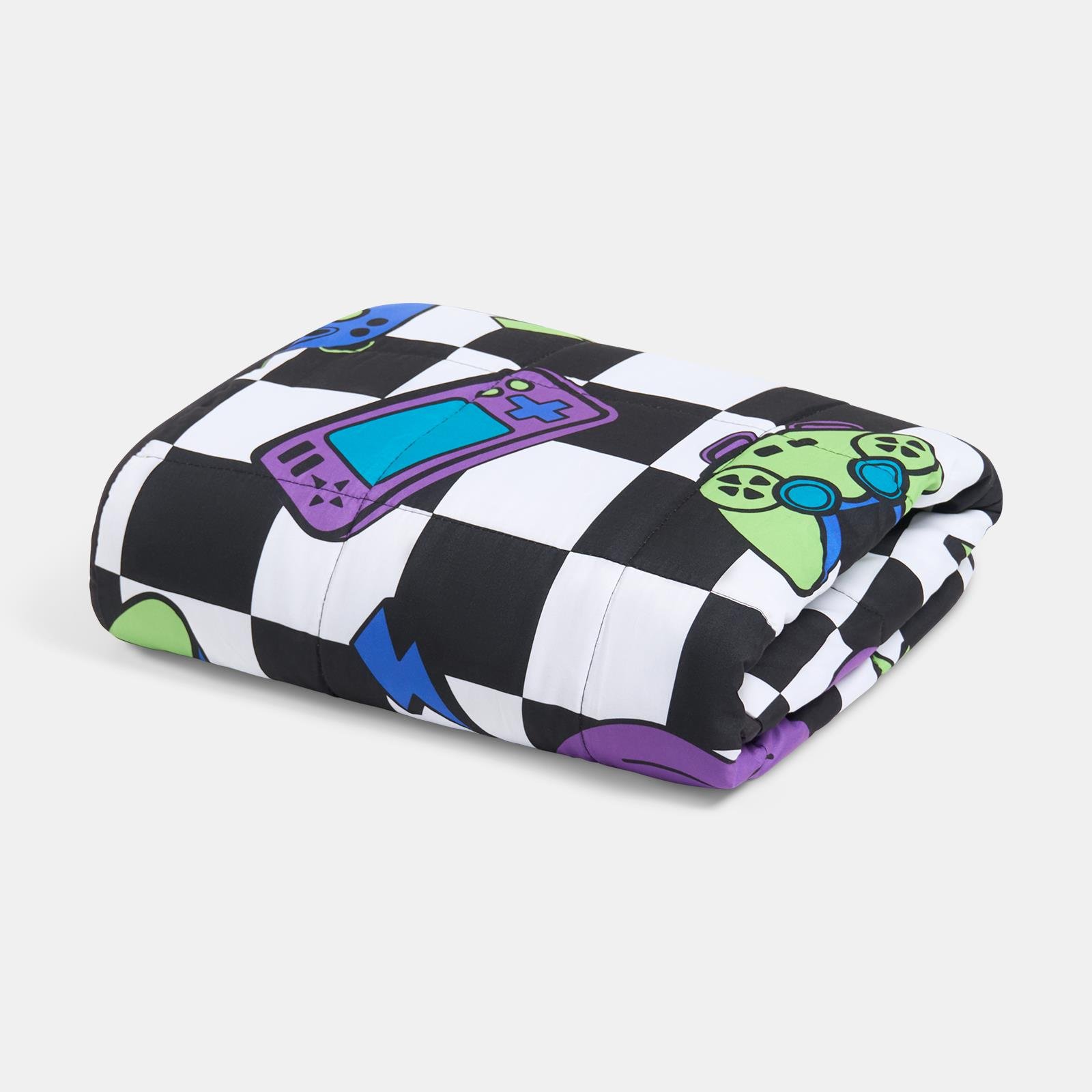 OHS Checkerboard Gaming 3kg Weighted Blanket 100x150cm - Multi - Image 5