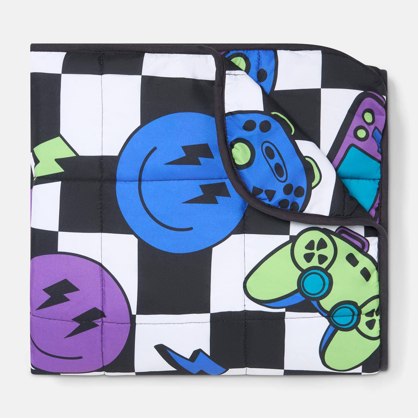 OHS Checkerboard Gaming 3kg Weighted Blanket 100x150cm - Multi - Image 6