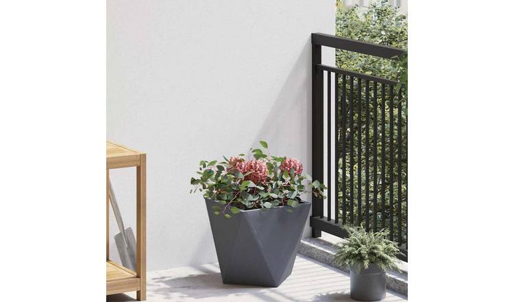 Walplus Steel Garden Planter - Anthracite V2 - 30 x 30 x 30 cm