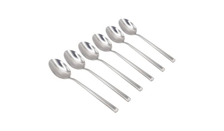Argon Tableware Tondo Stainless Steel Dessert Spoons - Pack of 6