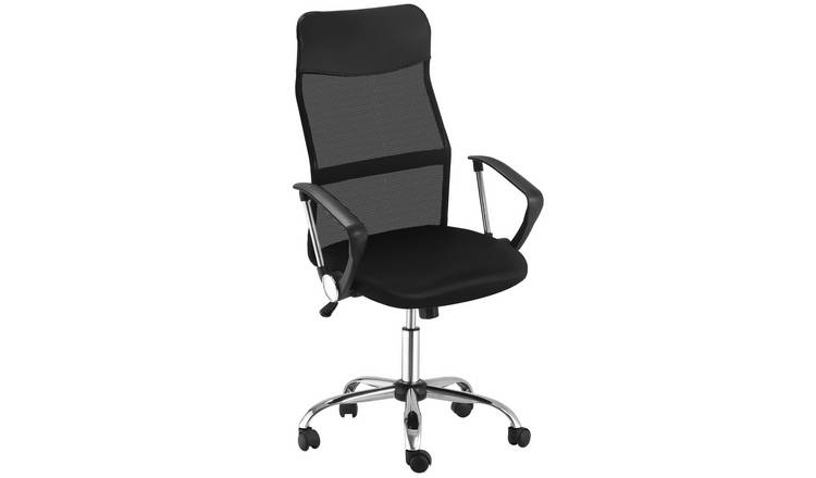 HOMCOM Mesh Adjustable Swivel Office Chair with Height Adjustable - Black