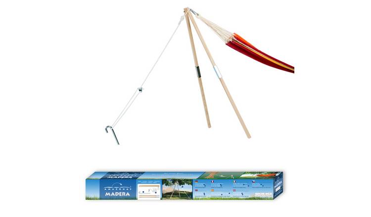 Amazonas Madera Weather-Resistant Wooden Hammock Stand - Natural