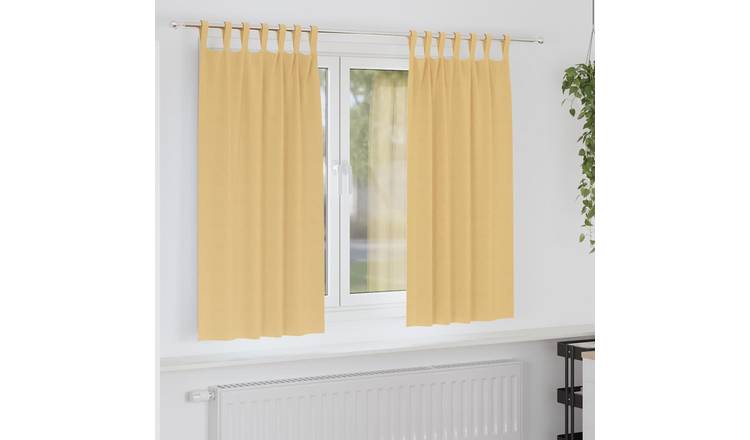 Walplus Set of 2 Ring Top Blackout Curtains - Beige - 175 x 140 cm