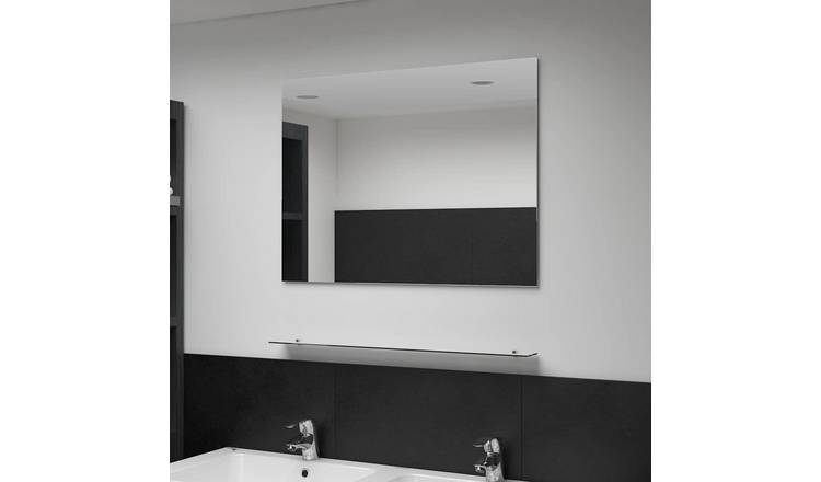 Walplus Tempered Glass Wall Mirror - Silver - 80 x 60 cm
