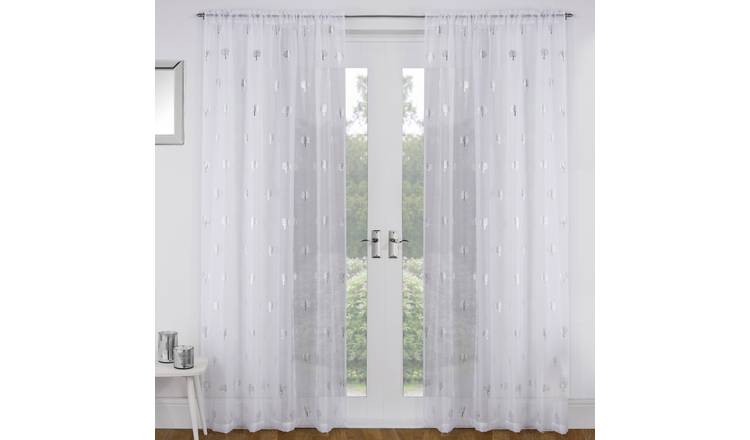 Tyrone Textiles Birch Rod Pocket Voile Panels - 140 x 183cm - White