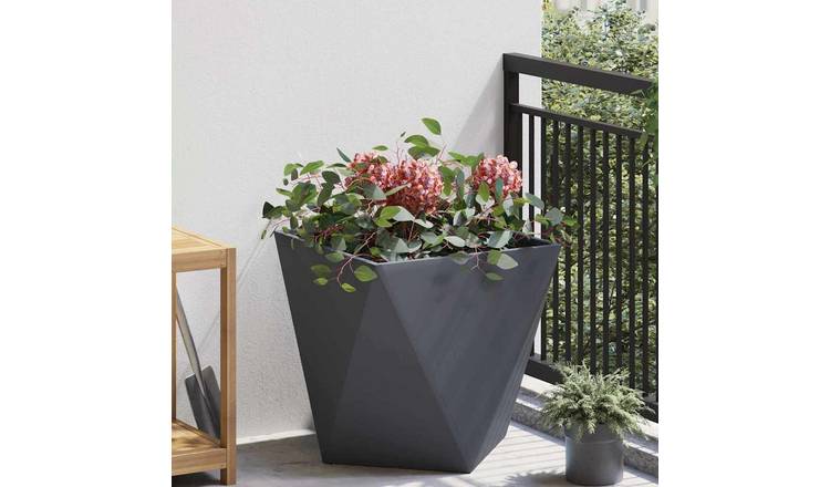 Walplus Steel Garden Planter - Anthracite V3 - 50 x 50 x 50 cm
