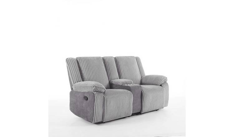 Furniture Online Verona Manual Recliner 2 Seater Jumbo Cord Sofa – Grey