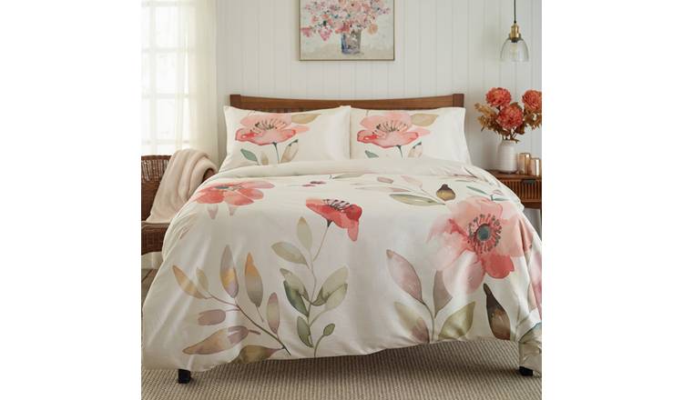 Deyongs Poppy Field Floral Printed Duvet Set - Double