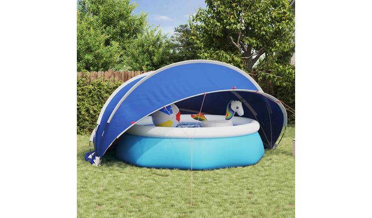 Walplus Polyester Pool Dome - Azure Blue - 430 x 430 x 210 cm