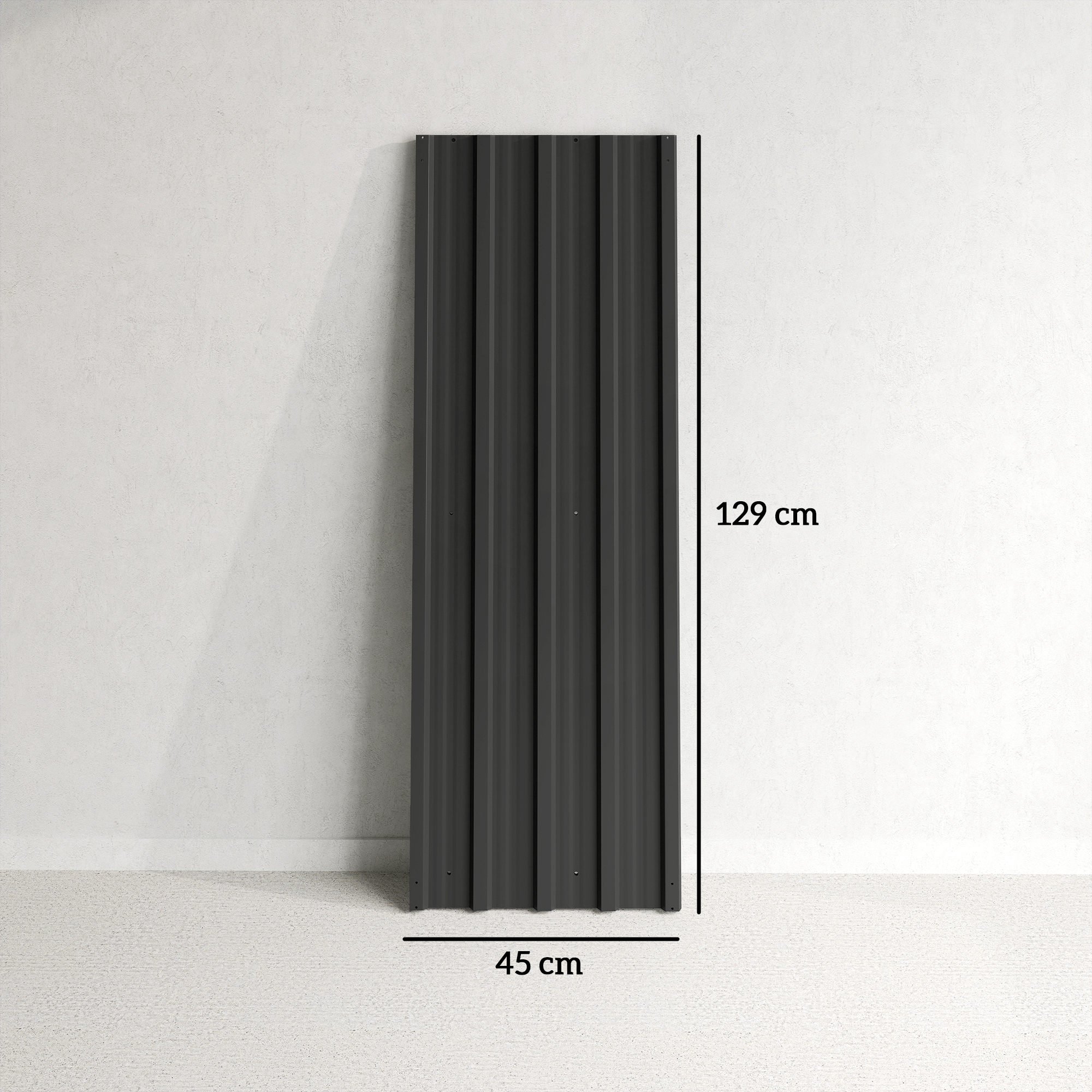 Outsunny 12 Pack Galvanised Metal Corrugated Roofing Sheets - Black - Image 3
