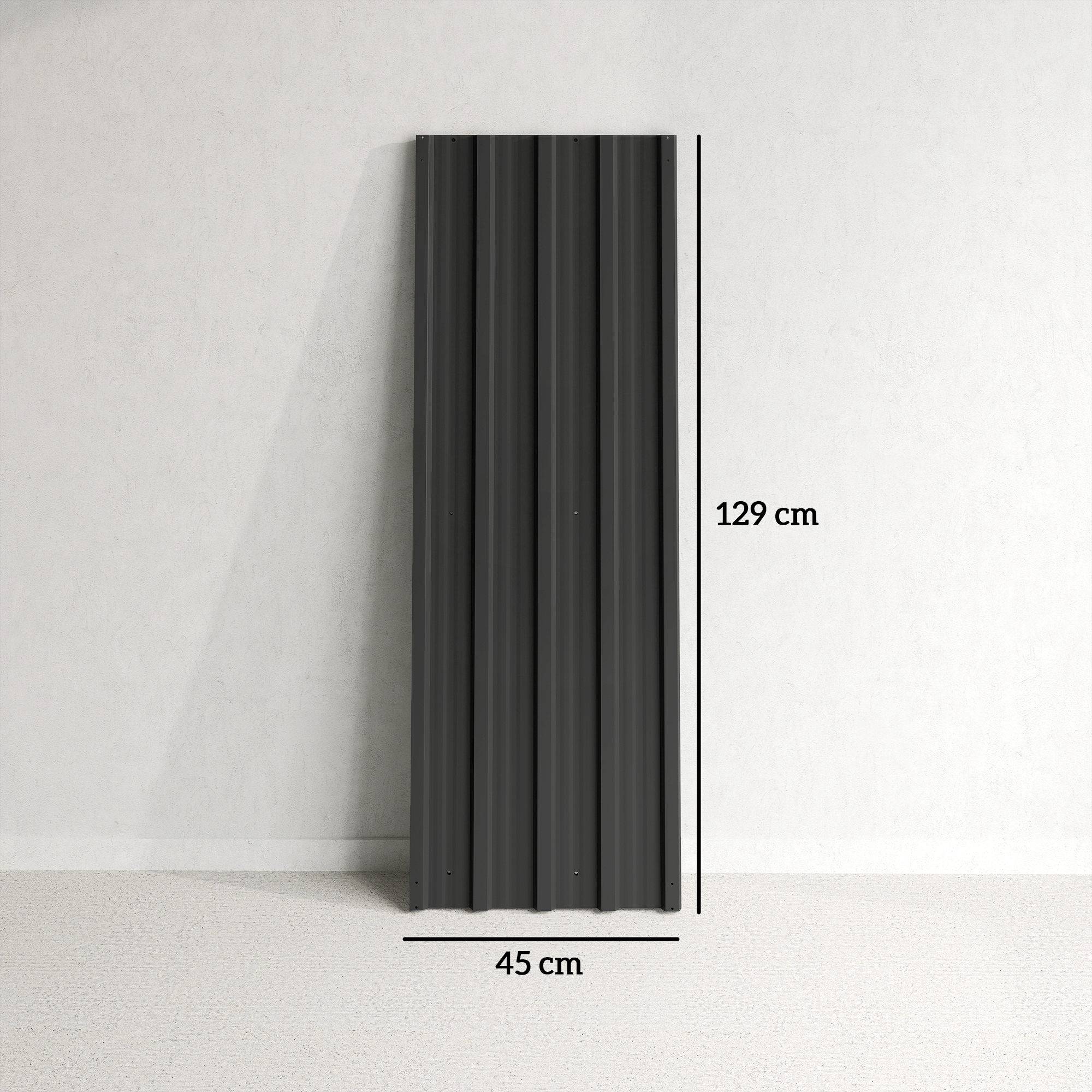 Outsunny 12 Pack Galvanised Metal Corrugated Roofing Sheets - Black - Image 3