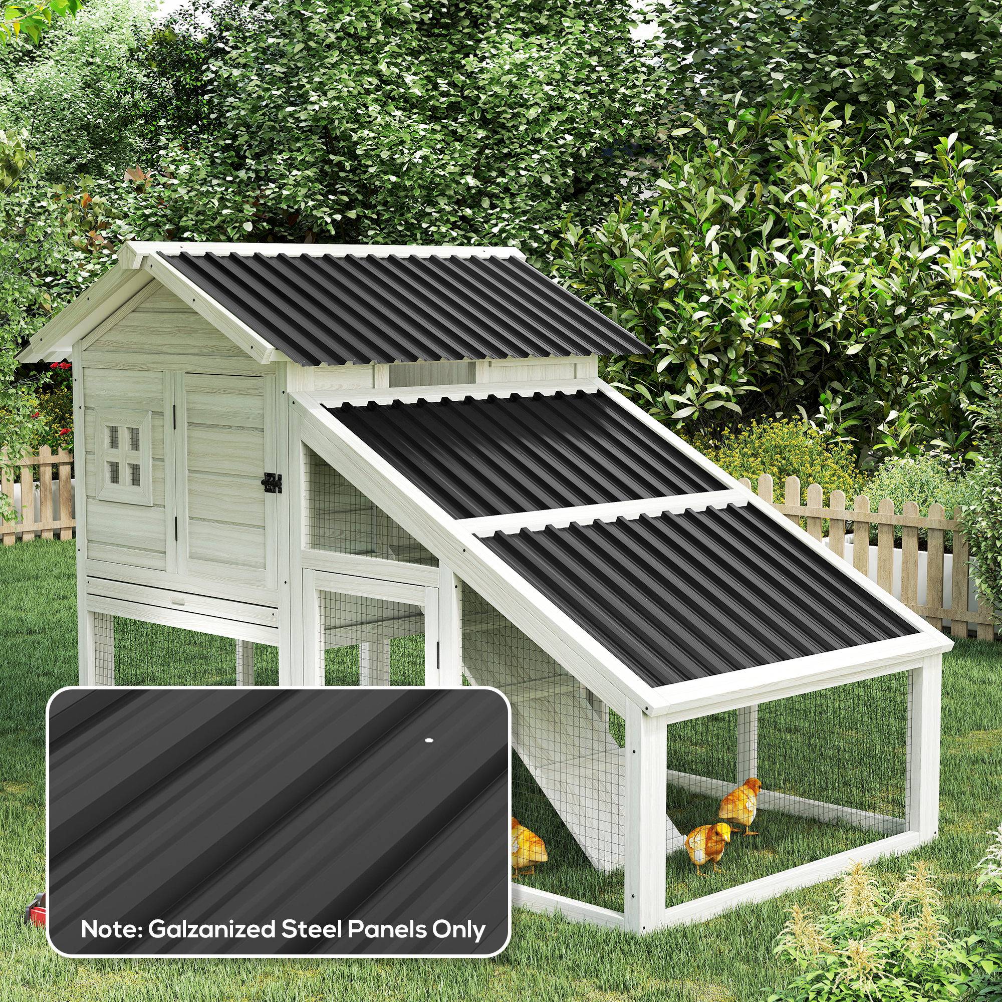 Outsunny 12 Pack Galvanised Metal Corrugated Roofing Sheets - Black - Image 6