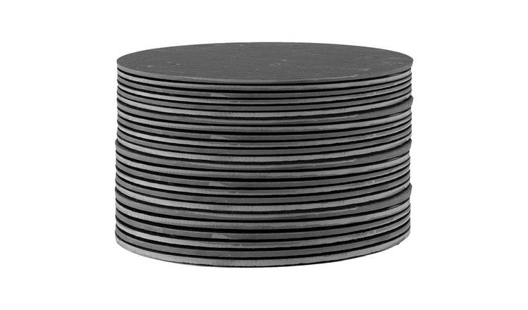 Argon Tableware Linea Round Slate Placemats - Pack of 24