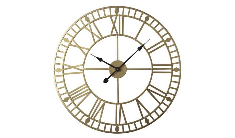 HomeGardenDirect EOS 60cm x 60cm Wall Clock - Gold