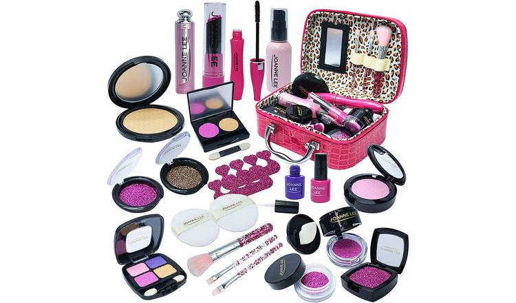 deAO Makeup Toy Set 23 Pieces Vanity Carry Case - Pink
