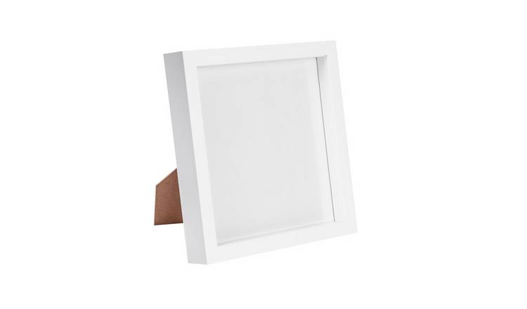 Nicola Spring 3D Box Photo Frame 8" x 8" - White
