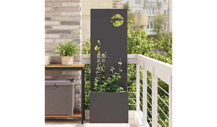 Walplus Sunset Hallow Garden Privacy Screen - Black - 50 x 32 x 150 cm
