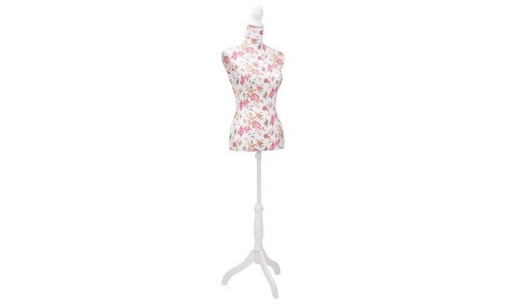 Walplus Steel Ladies Bust Display Mannequin with Rose - White