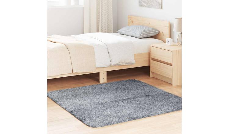 Walplus Navarra Polyester Rug - Light Grey - 120 x 120cm
