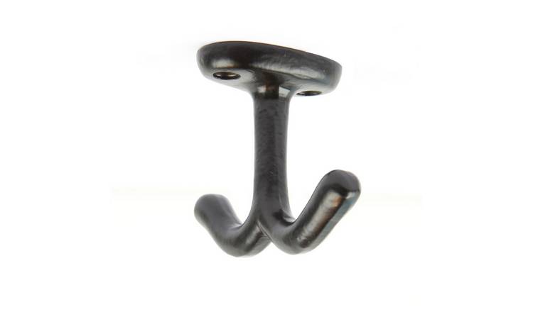 Hammer & Tongs Double Ceiling Hook - Black