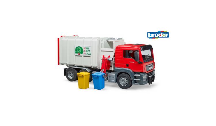 Bruder 1:16 MAN TGS Side Loading Garbage Truck - Red