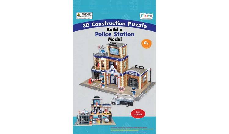 Fiesta Crafts 3D Construction Craft Police Station - 6 Years +