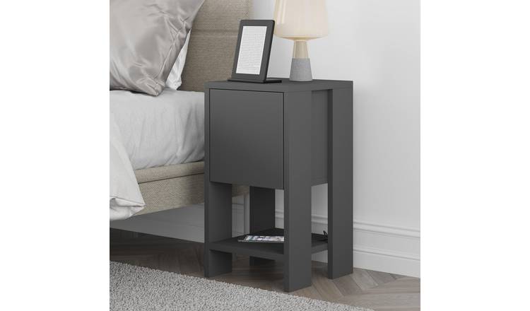 Decortie Ema Particleboard Bedside Table - Anthracite