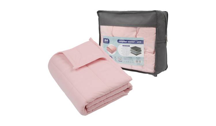 Harbour Housewares Weighted Blanket with Storage Bag - 4kg - Pink