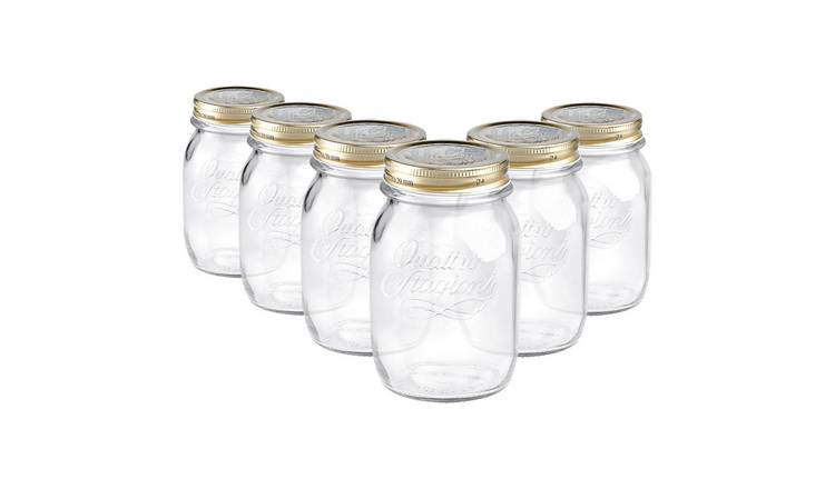 Bormioli Rocco Quattro Stagioni Glass Storage Jars - Pack of 6