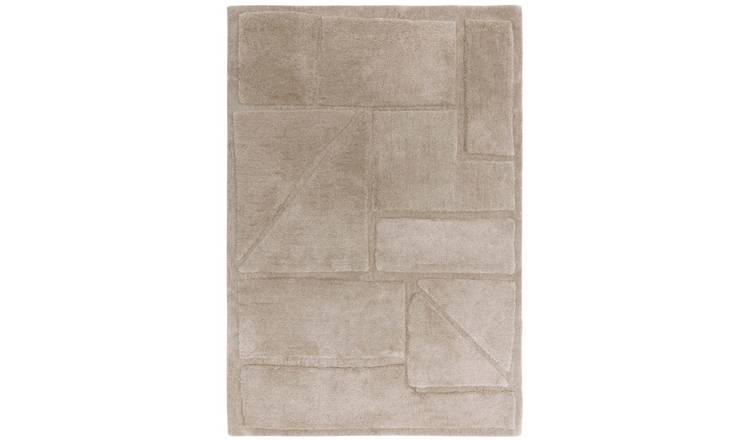 Mega Flooring Beige Modern Geometric Rug - 120 x 170cm